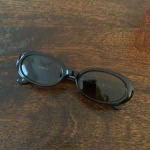 DMY by DMY Valentina Black Oval Sunglasses